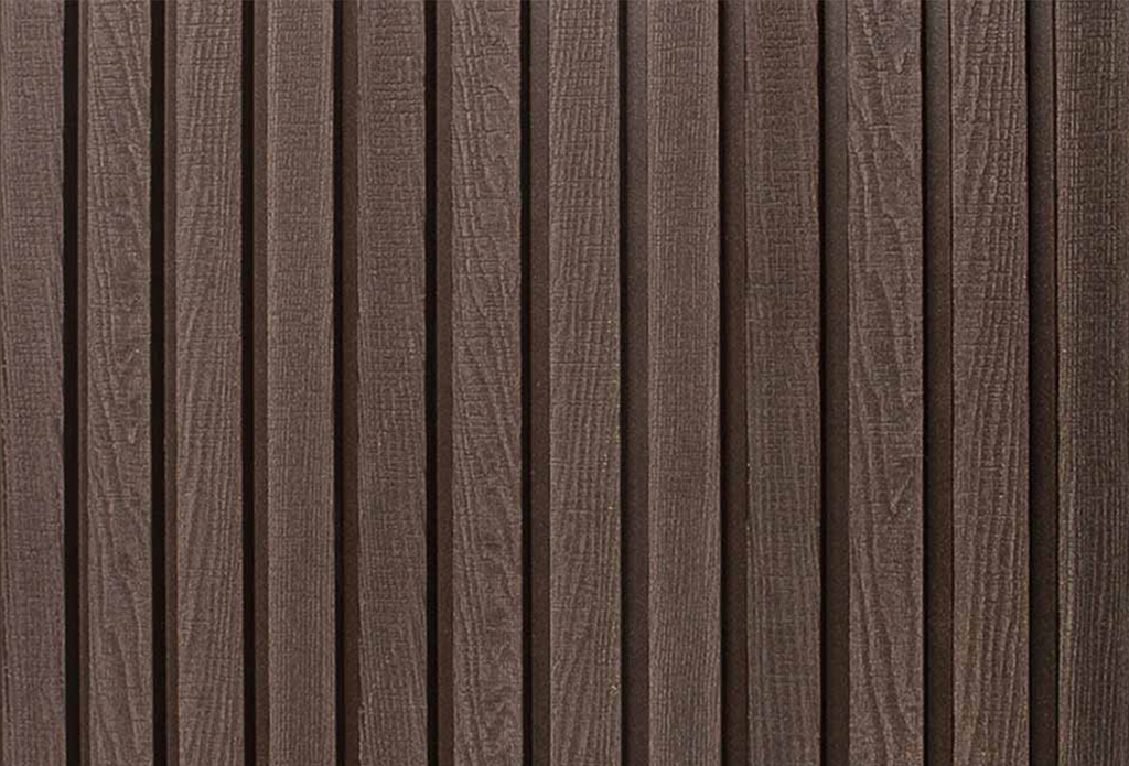 Gevelbekleding - composiet - donker eiken bruin - 26x200x3000mm - rabatdeel rhombus